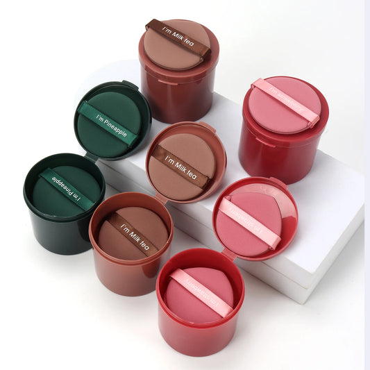 Karsyngirl 7-Pcs Strawberry Cosmetic Puff Set — Double-Sided Soft Makeup Sponges for Powder & Beauty Tools