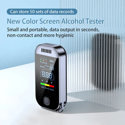 Digital Breath Alcohol Tester – USB Rechargeable Professional Breathalyzer with LCD Display & Keychain