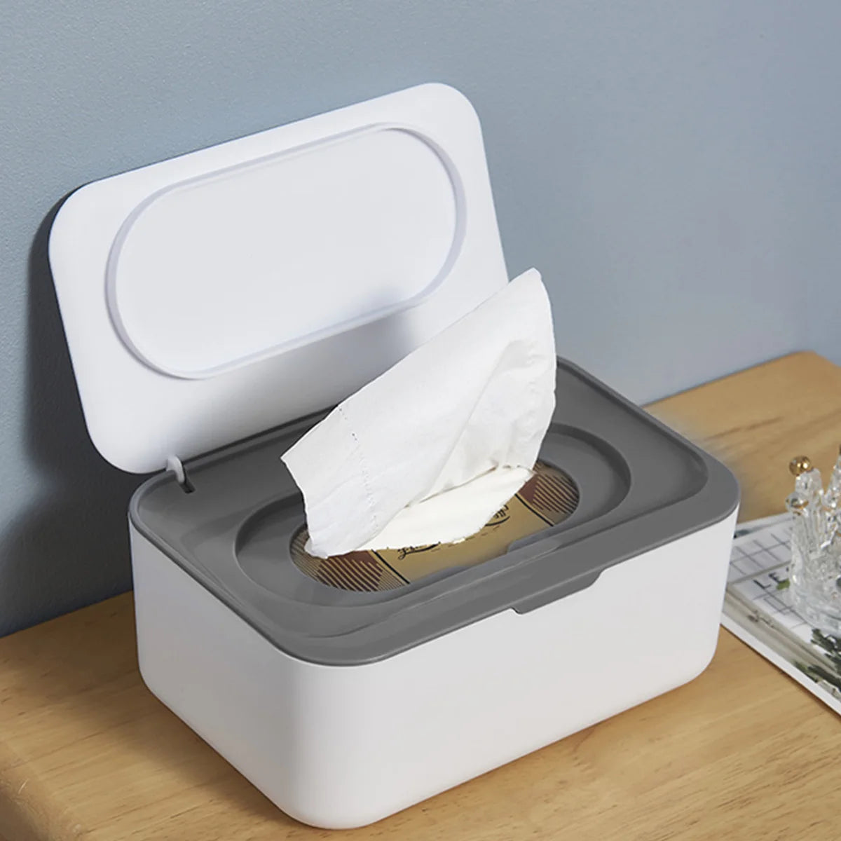 Portable Wet Tissue Box Dispenser with Lid – Dustproof Napkin & Tissue Holder for Baby, Car, and Home Use
