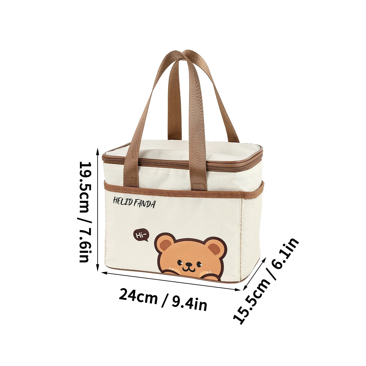 WORTHBUY Cute Thermal Lunch Bag – Large Capacity Insulated, Waterproof & Portable Picnic Cooler for Students