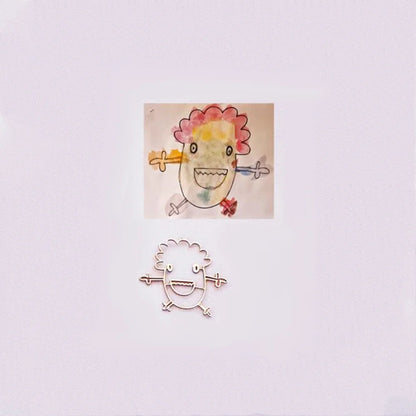 Personalized Children’s Drawing Keychain – Custom Kids Artwork Photo & Logo Car Keyring Gift