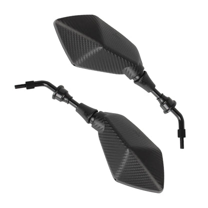 8mm / 10mm Convex Handlebar End Rearview Mirrors – Side Mirrors for Scooter, E-Bike, Motorcycle ( 1 Pair )