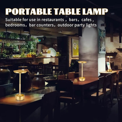 Wireless LED Table Lamp – Rechargeable Touch Sensor Night Light for Restaurant, Hotel & Bedroom Decor