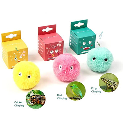 Interactive Smart Cat Toy Ball – Plush Electric Catnip Squeak Training Toy for Kittens
