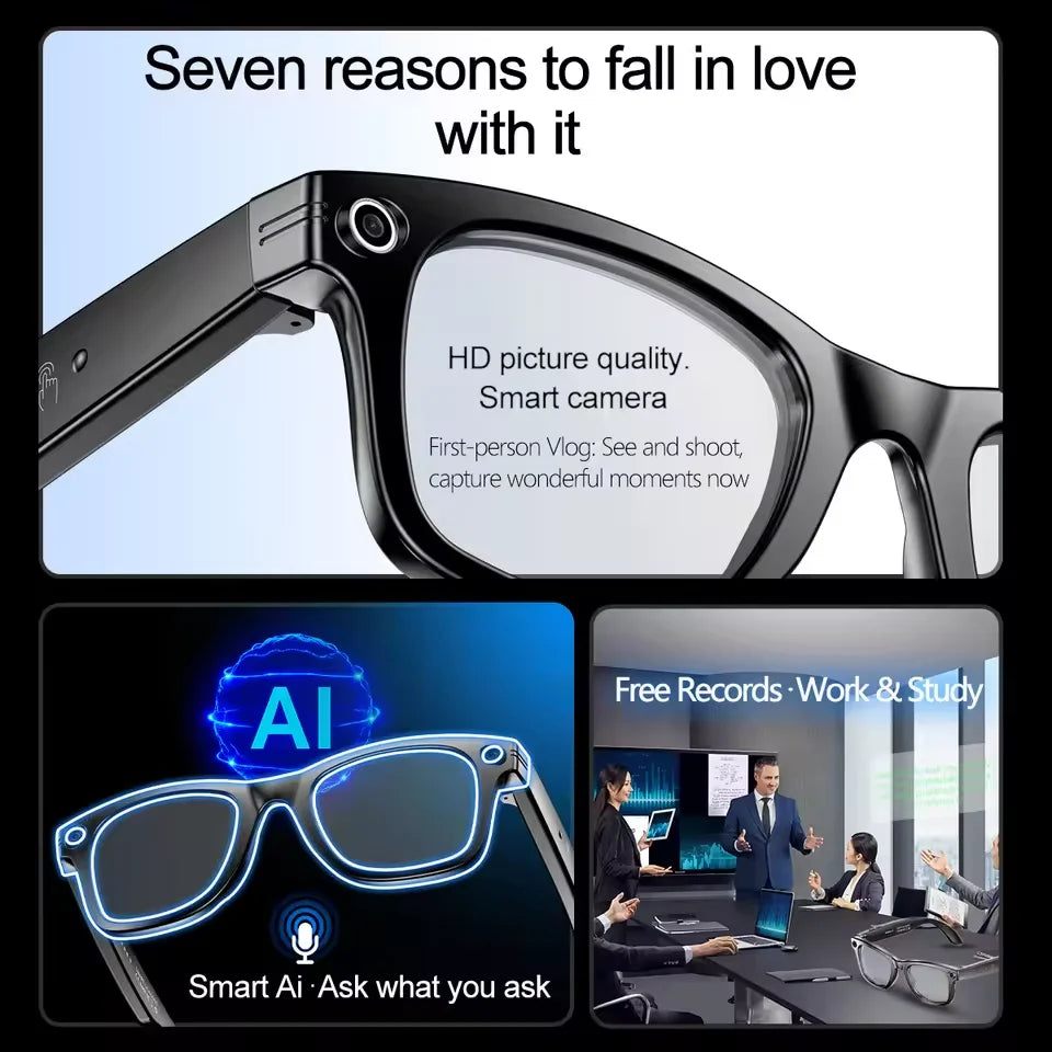800W AI Smart Camera Glasses – Men Color-Changing Smart Sunglasses, Photo & Video Recording, Translation, Waterproof Call & Smart Wearable Eyewear