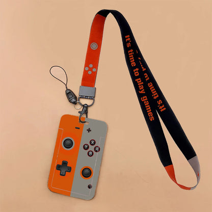 Vintage Tape ID Card Holder with Hanging Rope – Mobile Phone & Chest Card Lanyard