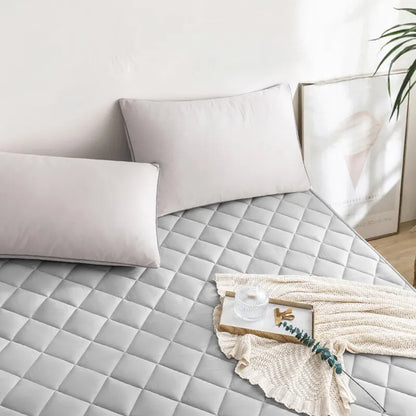 Ultrasonic Washable Mattress Protector — Elastic Band Bed Cover Pad for Full Protection