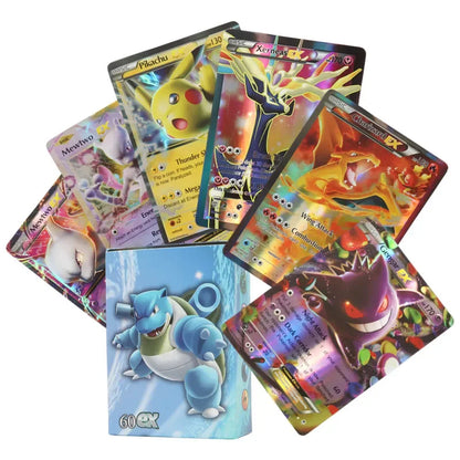 60/100PCS English Pokémon Shining Trading Cards Set – MEGA GX VMAX VSTAR EX Collection Cards for Kids Gift & Play