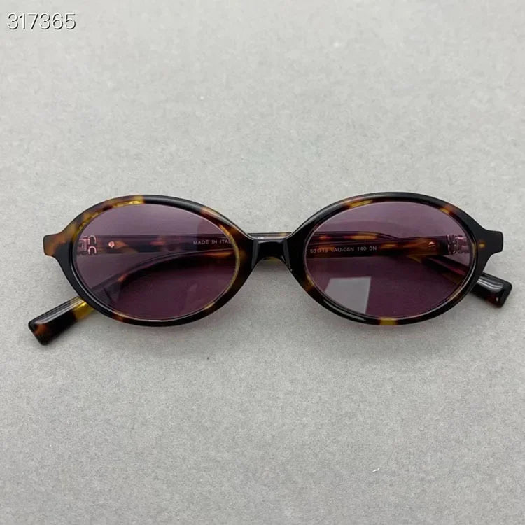 Zhang Yuan Vintage Oval Glasses — English Version Luminous Frame for Men & Women, Fashionable Bookworm Style Eyewear