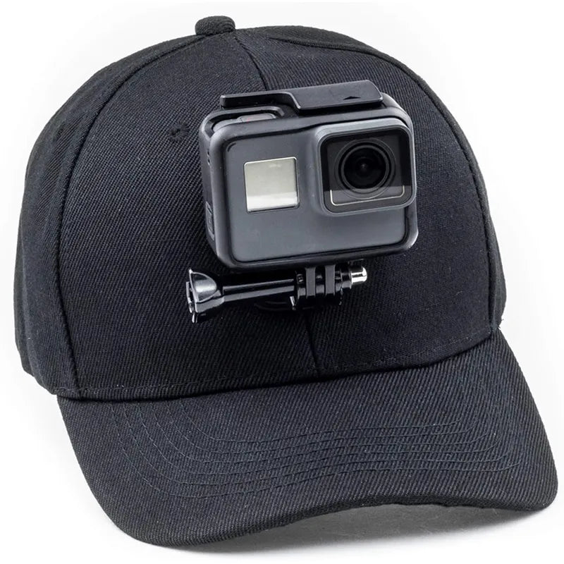 GoPro Baseball Cap Base Mount with J-Hook – Compatible with GoPro Hero 10-13, DJI Action 3-4 & Insta360 X3-X4 Accessories