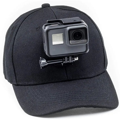 GoPro Baseball Cap Base Mount with J-Hook – Compatible with GoPro Hero 10-13, DJI Action 3-4 & Insta360 X3-X4 Accessories