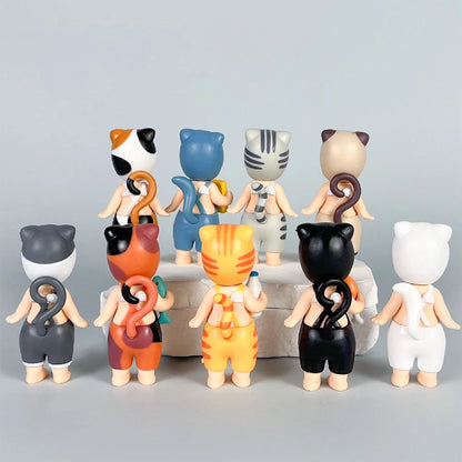 1/4/6/9PCS Random Sonny Angel Cat Blind Box - Cats Life Mini Action Figures & Ornaments, Perfect Christmas Gifts for Kids Fans