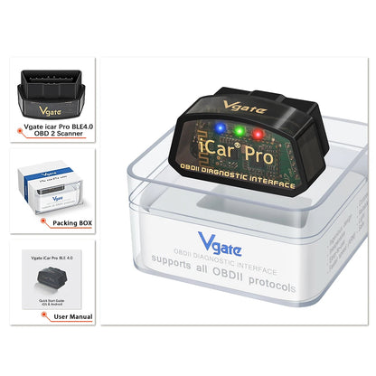 Vgate iCar Pro ELM327 V2.3 OBD2 Car Diagnostic Tool - WiFi & Bluetooth 4.0 Scanner for Android/iOS