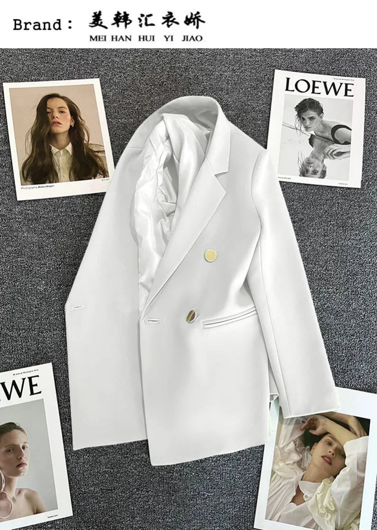 2023 Women's Elegant Single Button Blazer – Slim Fit Long Sleeve Office Jacket for Autumn & Winter