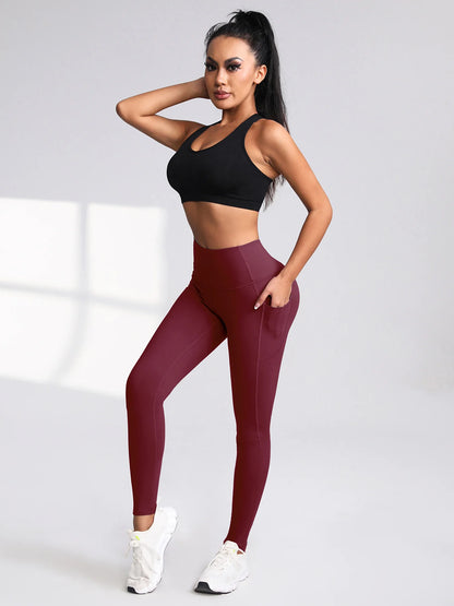 CHRLEISURE 2.0 Gym Leggings for Women – High-Waisted Fitness Activewear with Pockets for Running & Outdoors