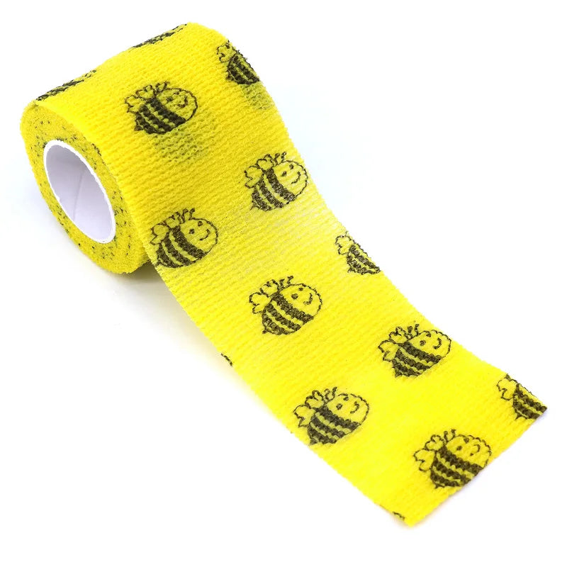 Animal Print Self Adhesive Elastic Bandage - 4.5m Sports Wrap Tape for Joints, Fingers & Pets
