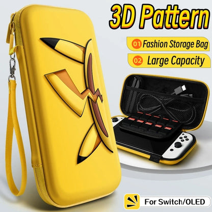 Fashion 3D Pattern Switch Case - For NS Switch OLED, Storage Bag, Protective Travel Handbag, Switch Accessories