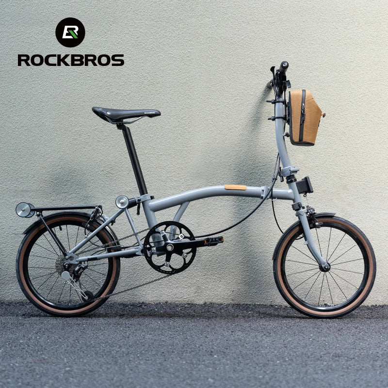 ROCKBROS Folding Bike Water Bottle Bag - Front Frame Storage Bag for Bicycles, Brompton Bikes & Electric Scooters