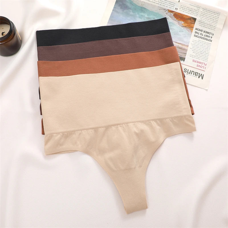 FINETOO High Waist Butt Lifter Thong Panties – Sexy Tummy Control, Belly Shaping Cincher, Slimming Shapewear for Women