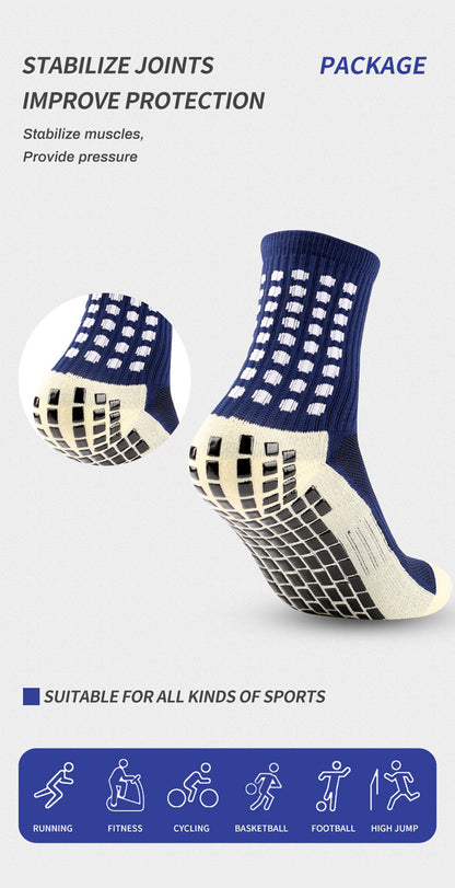 Anti-Slip Football Socks - Non-Slip Soccer, Basketball, Tennis & Cycling Grip Socks for Men