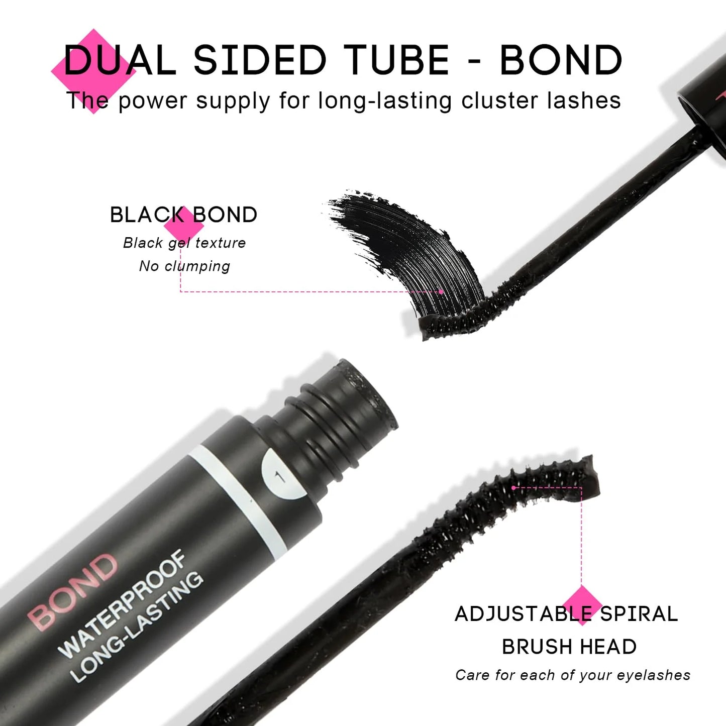 TDANCE 280PCS DIY Lash Extension Kit – Mix Clusters (30D/40D) with Bond, Seal & Remover for At-Home Application