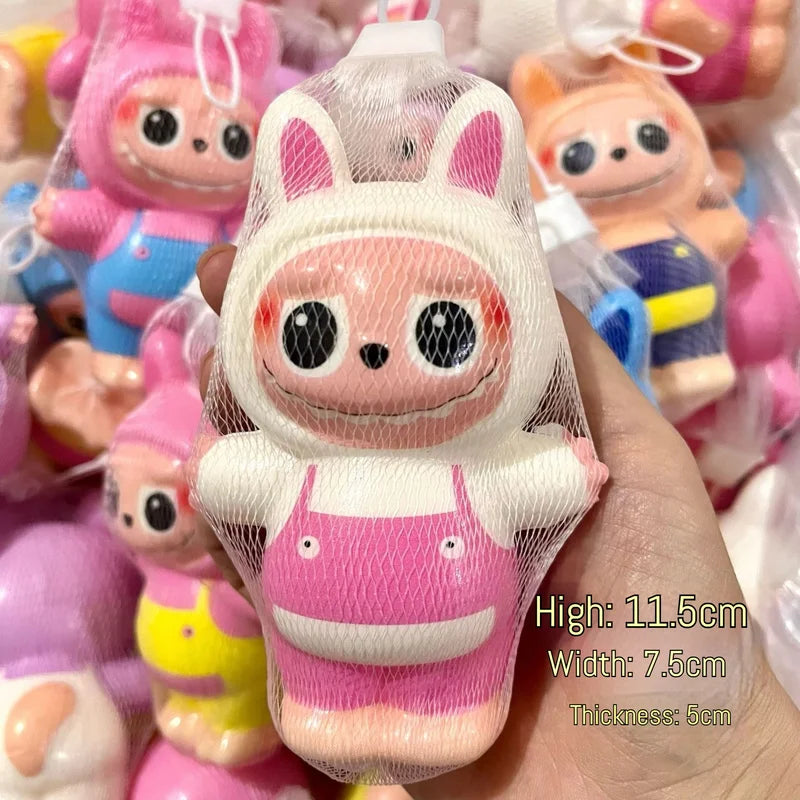 Labubu Blind Box Stress Relief Toy Slow Rebound Cartoon Doll Grip Training Gift for Kids