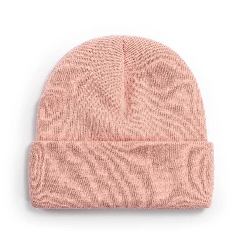 Winter Knit Beanie Hat - Warm Stretch Skull Cap for Boys Girls Adults in Black White Blue Pink & More Colors
