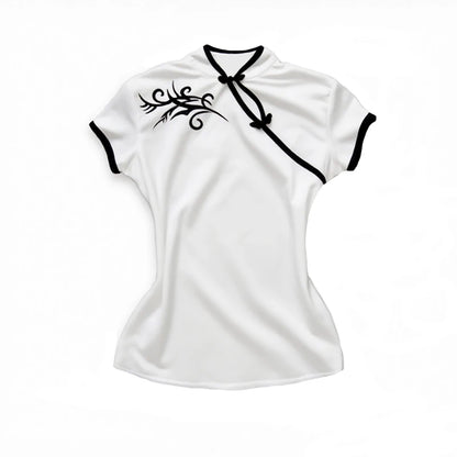 Y2K Stripe Pattern Cotton T-Shirt – Casual Chic Slim Fit Women’s Urban Streetwear Harajuku Emo Hip Hop Aesthetic Top