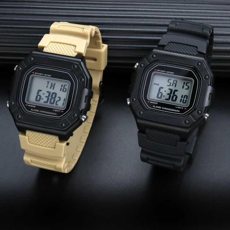 Rubber Silicone Watchband for Casio F-108WH, W-216H, W-218H, W-215, W-752, W-S200H & SGW-400/500H - Waterproof Replacement Watch Strap