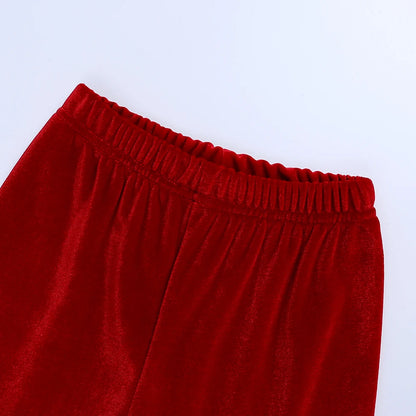 2025 Kids Christmas Pajama Set – Velvet Long Sleeve Loungewear & Sleepwear for Boys & Girls