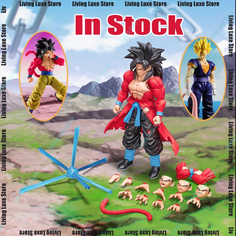 Dragon Ball SHF SSJ4 Super Saiyan 4 Goku & Broly Action Figures — Demoniacal Fit Collectible Model Toy