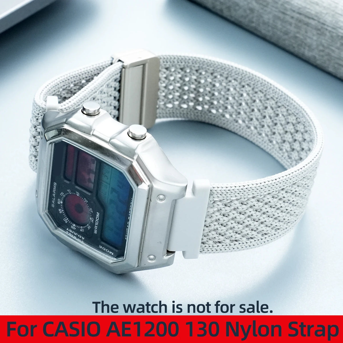Sports Nylon Watch Band - 18mm Canvas Strap for Casio AE-1200WH AE-1300 and W-218 Watches