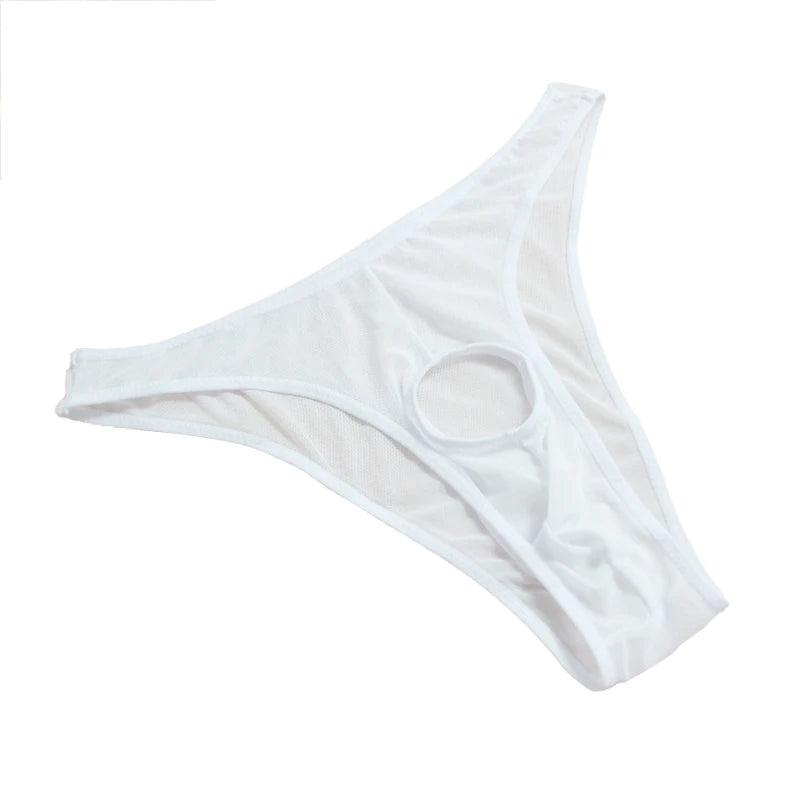 Men’s Mesh Breathable Underwear Briefs – Ultra-Thin Lightweight See-Through Style Comfortable Low-Rise Casual Underpants