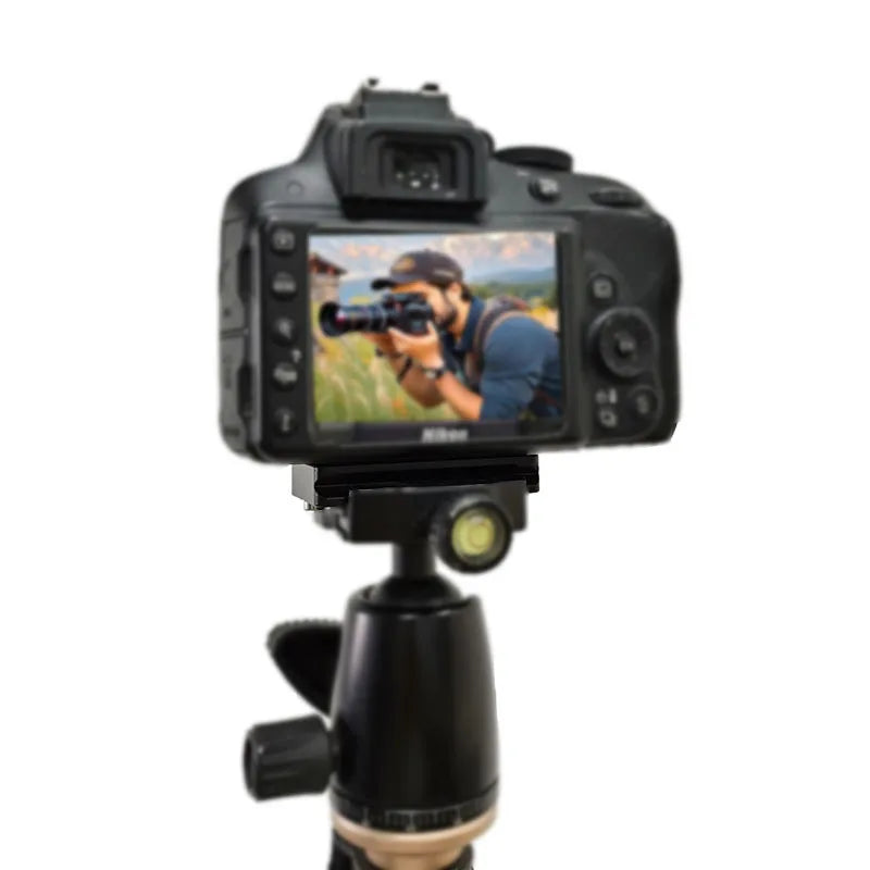 Metal Quick Release Plate – 1/4”-20 Camera Screw Mount Adapter for DSLR Tripod & Ball Head Standard Camera Mounting Plate
