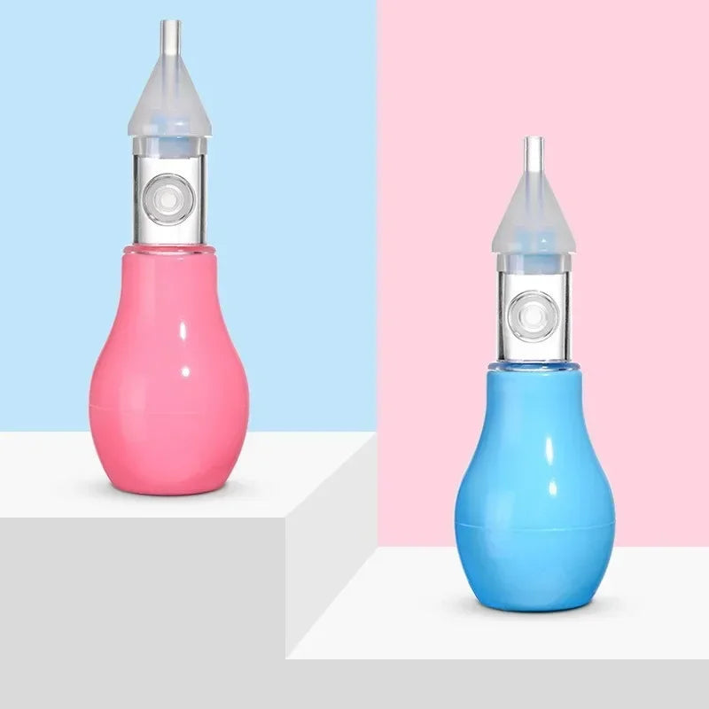 Silicone Baby Nasal Aspirator - Manual Suction Pump Nose Cleaner for Infants and Children