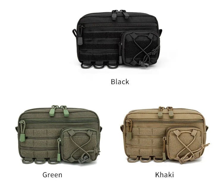 1000D EDC Molle Organizer Pouch – Horizontal Utility Tool Bag, Outdoor Waist Pack for EMT, Hunting & Fanny Pack Use
