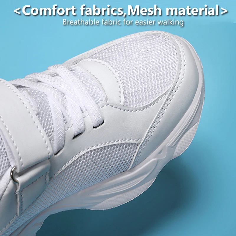 Kids’ Breathable Sports Shoes – Anti-Skid Black School Walking & Running Sneakers for Boys & Girls