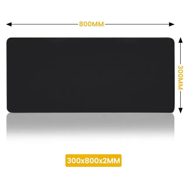 XXL Extended Gaming Mouse Pad 900x400mm – Black Desk Mat for Keyboard & Mouse, Non-Slip Computer Carpet for Office & Gaming Setup