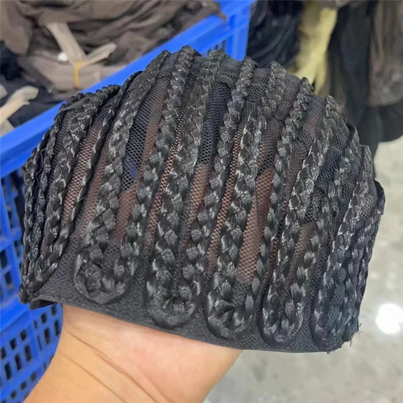 Braided Wig Cap - Breathable Cornrow Cap for Crochet Braids, Sew-In Weaves, Ponytail & Cosplay Wigs
