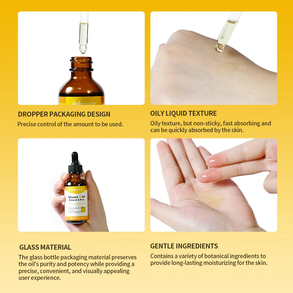 Vitamin E Facial Oil - Hydrating Anti-Wrinkle Skincare for Smooth, Radiant-Looking Skin