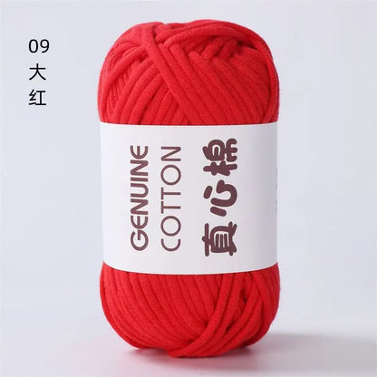 50g Genuine Cotton Yarn - Easy-to-Use Crochet Yarn for Beginners, Hand Knitting & DIY Projects (Scarves, Blankets, Hats, Clothes)