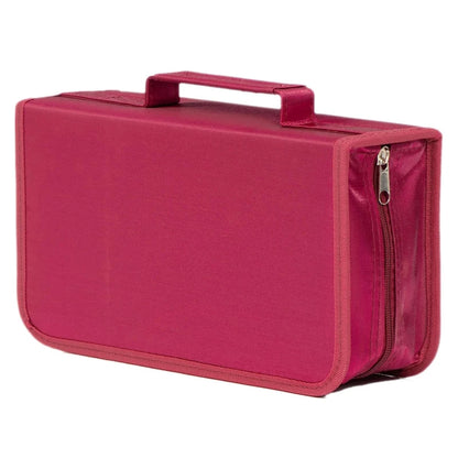 128-Disc DVD & CD Storage Case - Durable Portable Media Organizer with Protective Carrying Binder for Home & Travel