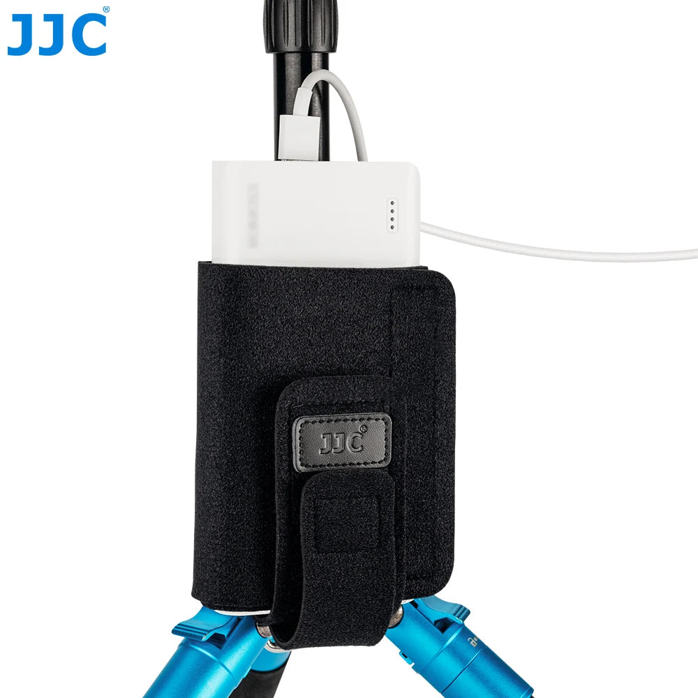 JJC Tripod Mounting Strap Bag – Photography Accessory Holder for Power Bank, Remote, Light Stand & Cables
