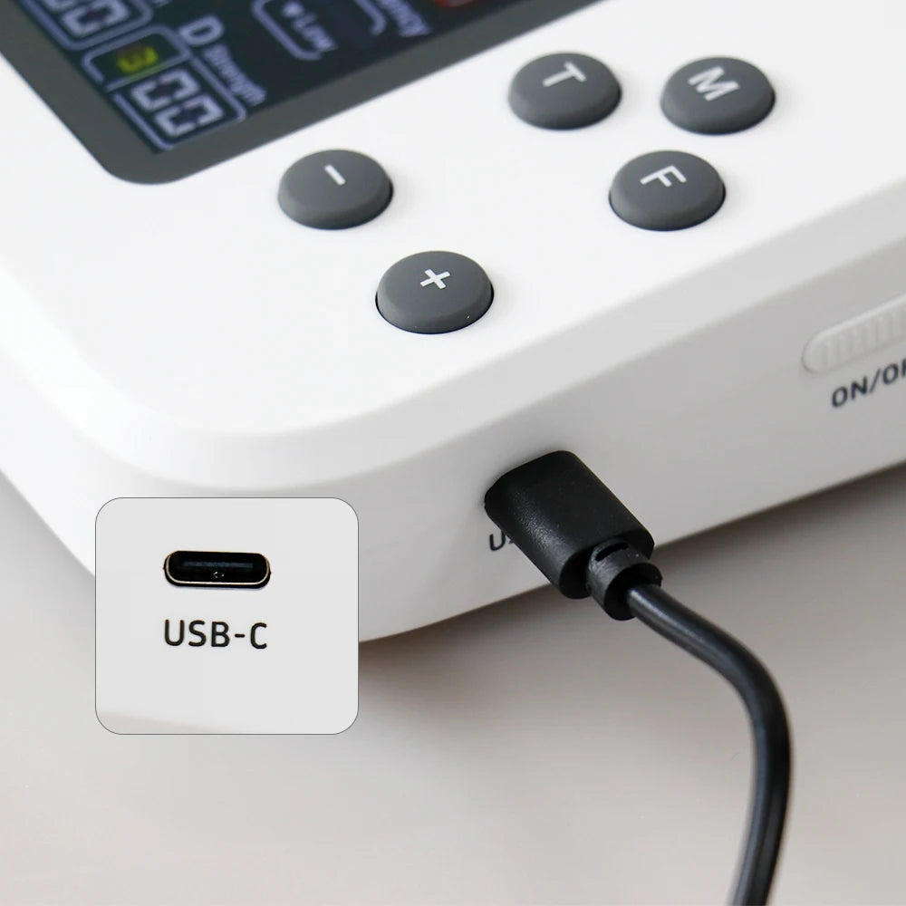 EMS Electric Muscle Stimulator — TENS Pulse Massager for Physiotherapy, Pain Relief, and Muscle Relaxation, Rechargeable Health Device