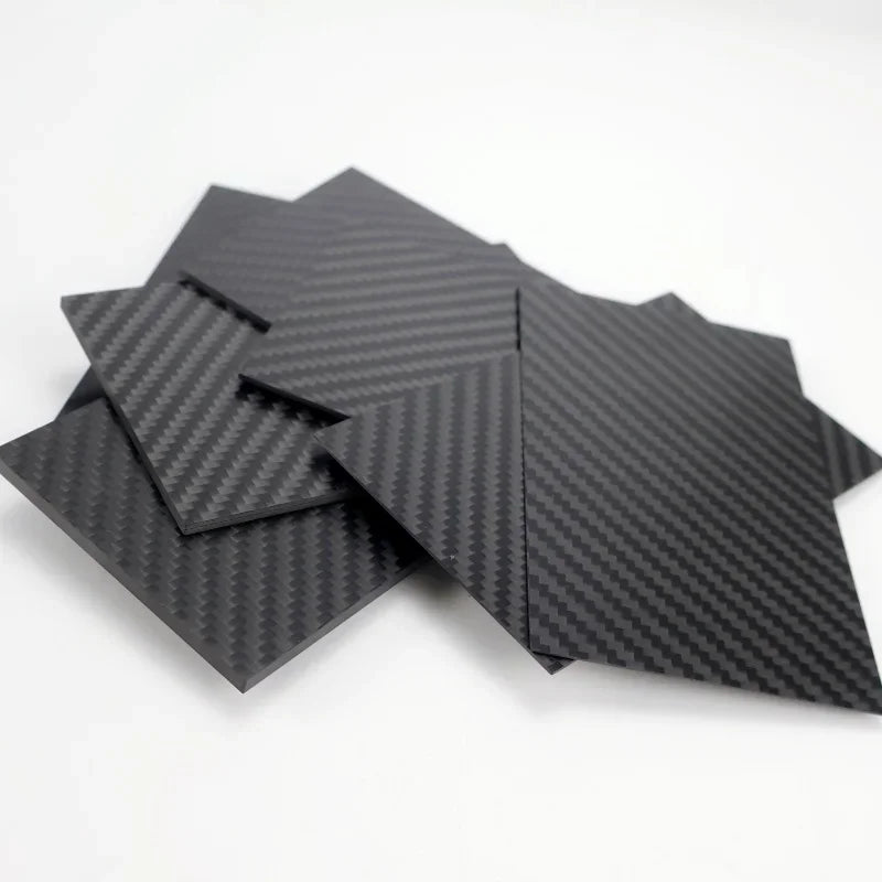 Real Carbon Fiber Plate 125×75mm - High-Strength Composite Sheet for Drone DIY Projects, 0.5–5mm Thickness