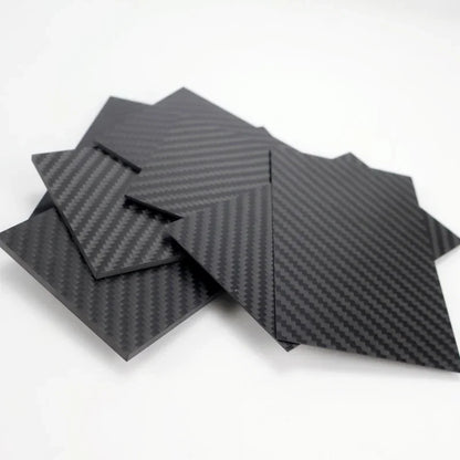 Real Carbon Fiber Plate 125×75mm - High-Strength Composite Sheet for Drone DIY Projects, 0.5–5mm Thickness