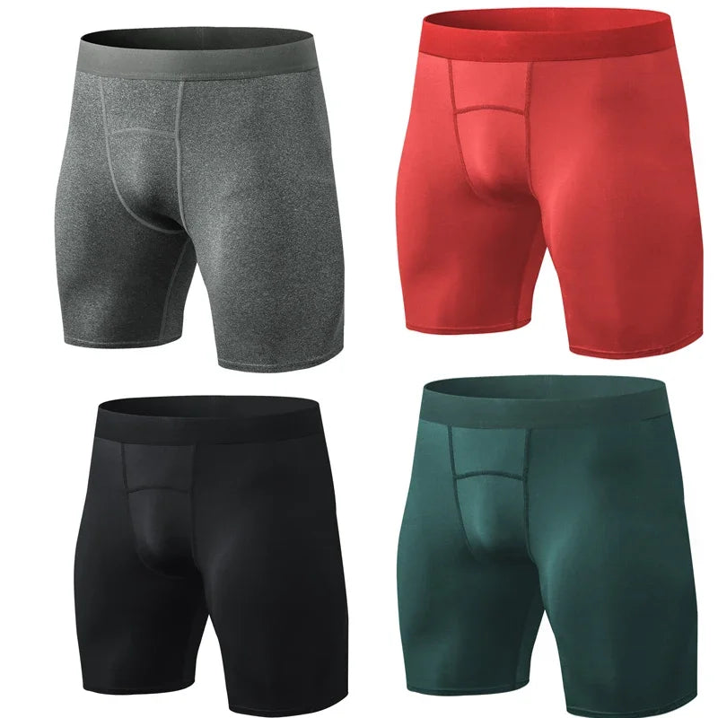 Men’s Gym Compression Shorts – Breathable Quick-Dry Fitness & Bodybuilding Training Jogger Shorts, Elastic Sports Activewear