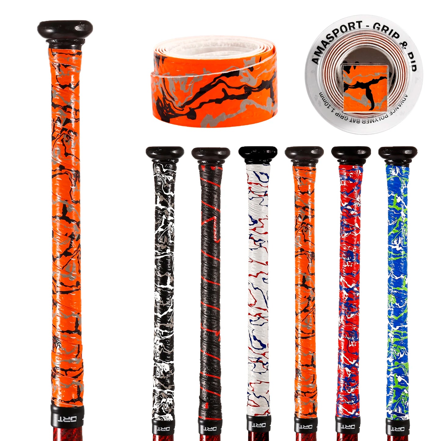 AMASPORT Baseball Bat Grip Tape – Anti-Slip Sweatband for Softball, 5/10/20pcs Sports Accessories