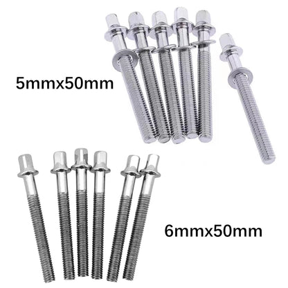 2" Tension Rods for Drums – 6/12pcs 5mm & 6mm Stainless Steel Drum Screws