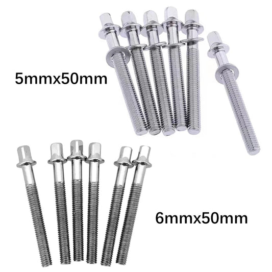 2" Tension Rods for Drums – 6/12pcs 5mm & 6mm Stainless Steel Drum Screws